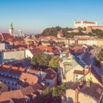 Aerial view of Old Town Bratislava
