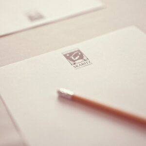 Skaritz letterhead with pencil